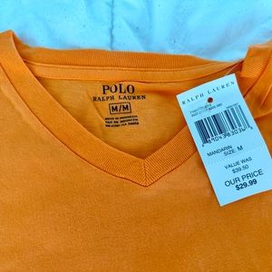 Mens Polo Ralph Lauren T-shirt orange size Medium new with Tags!